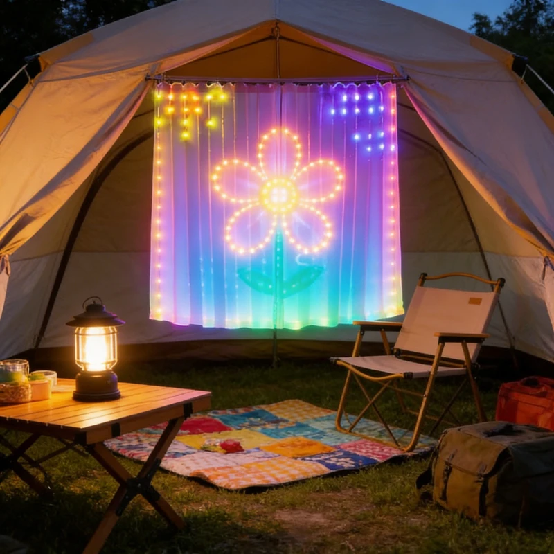Smart Curtain Lights LED Fairy String Lights DIY App Design Remote Control for Window Bedroom Outdoor Party Decorations