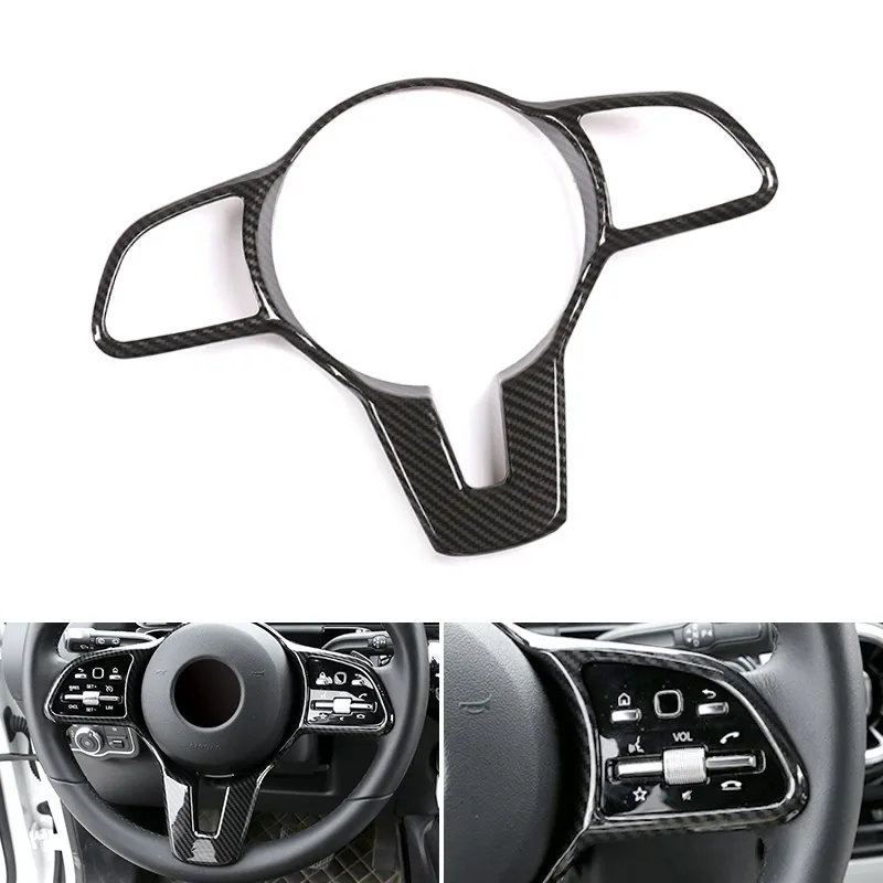 

ABS автомобильный чехол на руль, накладка на рамку для Mercedes Benz A B C E G Class W463 W177 W247 W205 W213 CLA CLS GLC GLE GLS X253 W167