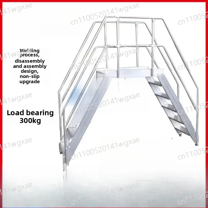 Heavy Duty Detachable Aluminum Alloy Crossing Ladder Industrial Mobile Welded Climbing Ladder for Site Work