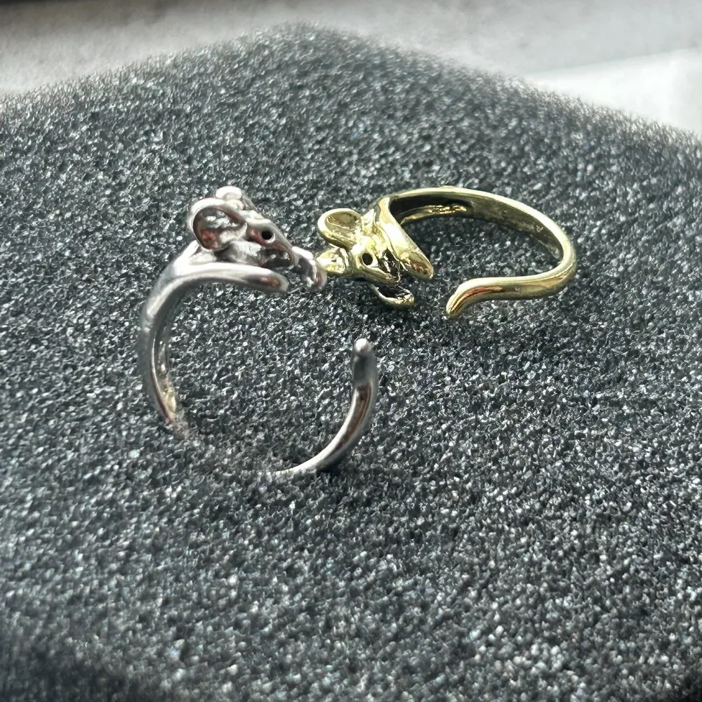 Unique Retro Mouse Adjustable Ring Women\'s Ring Cartoon Animal Ring Vintage Mouse Ring Unisex Cute Jewelry Gift