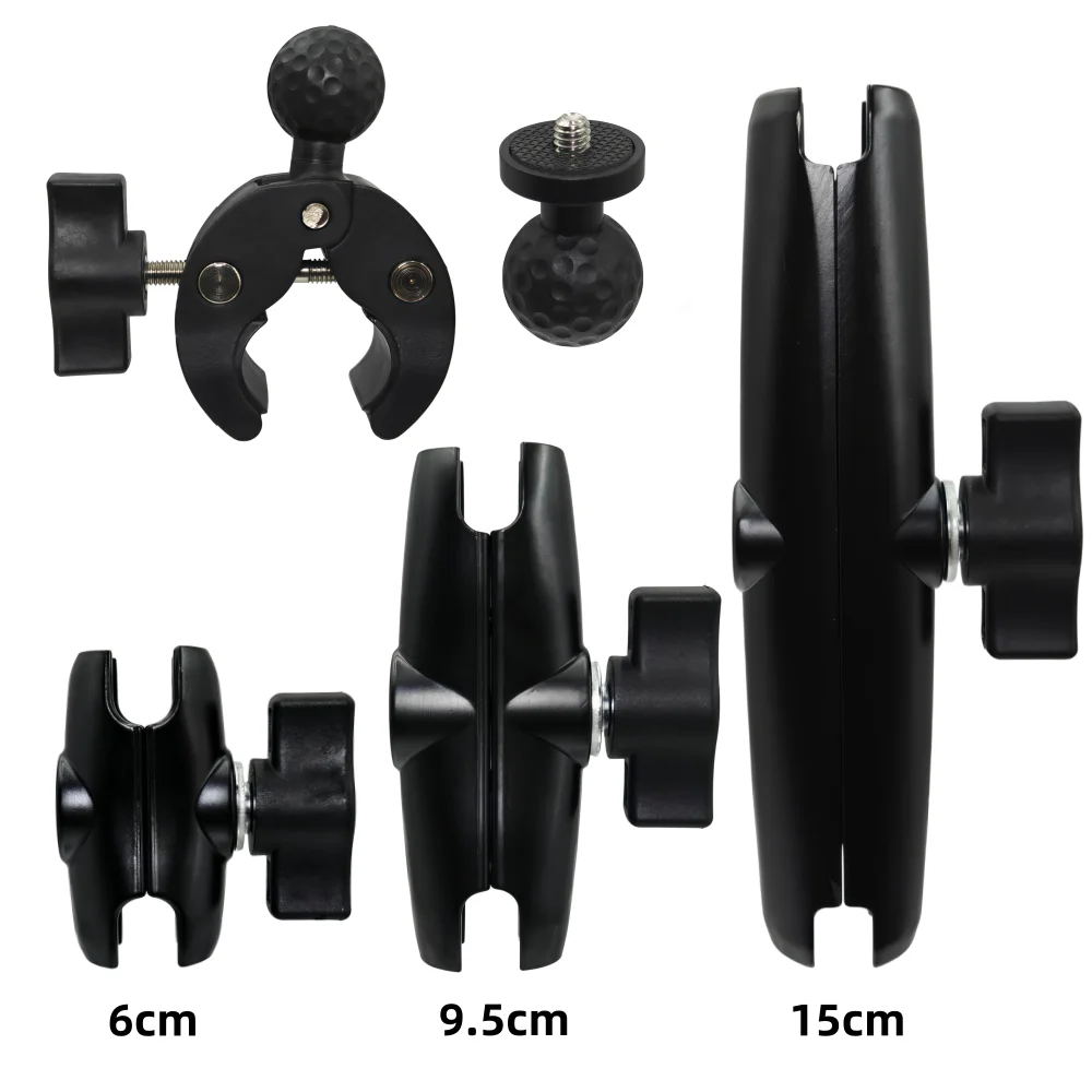 Aluminum Alloy Double Socket Arm Phone Mount Frame for 25mm 1
