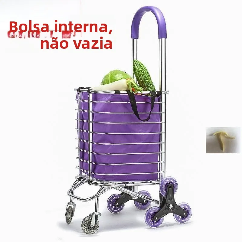 detachable-waterproof-oxford-cloth-shopping-cart-inner-bag-with-cover-stainless-steel-cart-small-trolley-foldable-grocery-cart