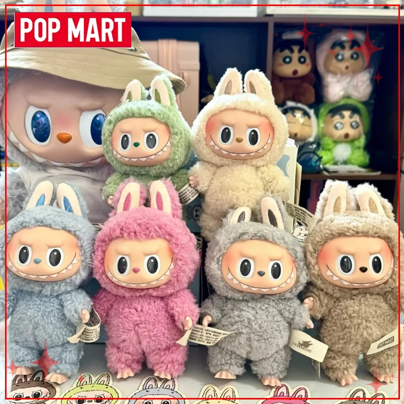 Popmart Labubu V1 V2 V3 The Monsters مثيرة معكرون لديها مقعد كبير في سلسلة الطاقة صندوق أعمى الفينيل الوجه أفخم دمية قلادة