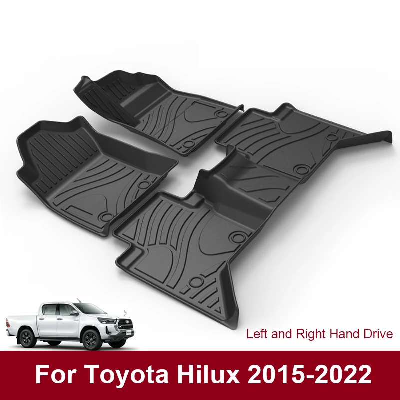 Custom Fit Car Interior Accessories TPE Floor Mat for Toyota Hilux 2009-2022 REVO ROCCO Version Left and Right Hand Drive