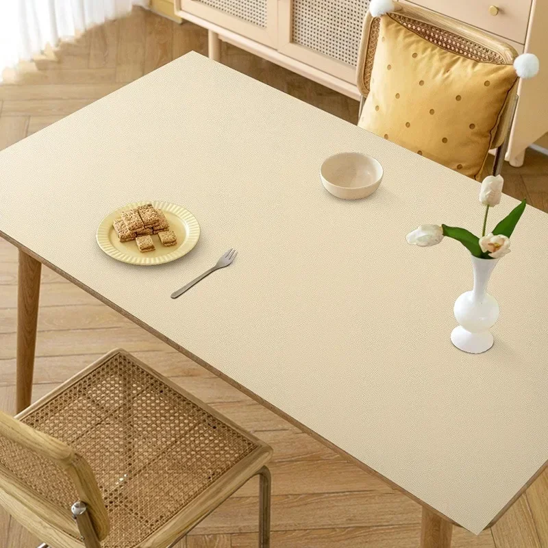 Modern Minimalism Dining Table Mats PVC Waterproof Oil-proof Easy Clean Soft Mat Solid Color Desk TV Cabinet Coffee Table Mats