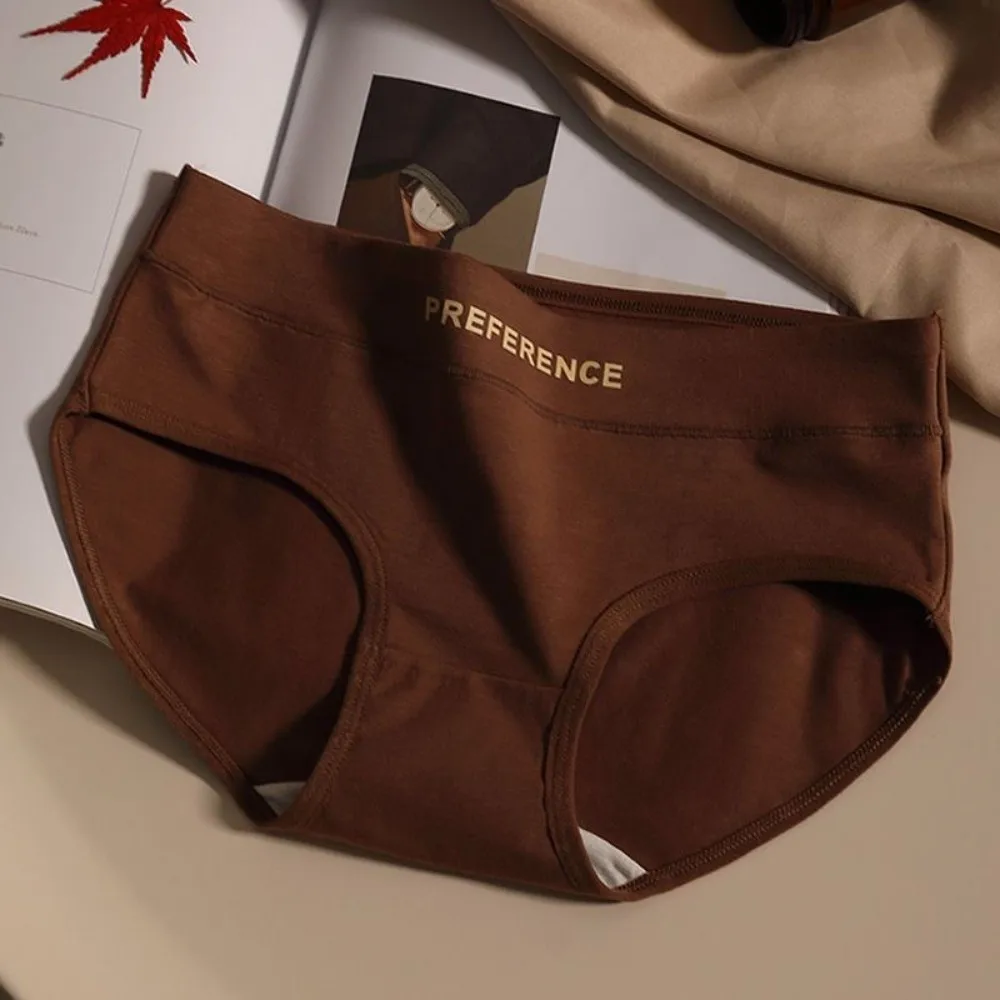 

4Pcs High Waist Women Cotton Panties Set Cotton Crotch Elastic Female Cotton Briefs Underwear English Letter Letter Underpants