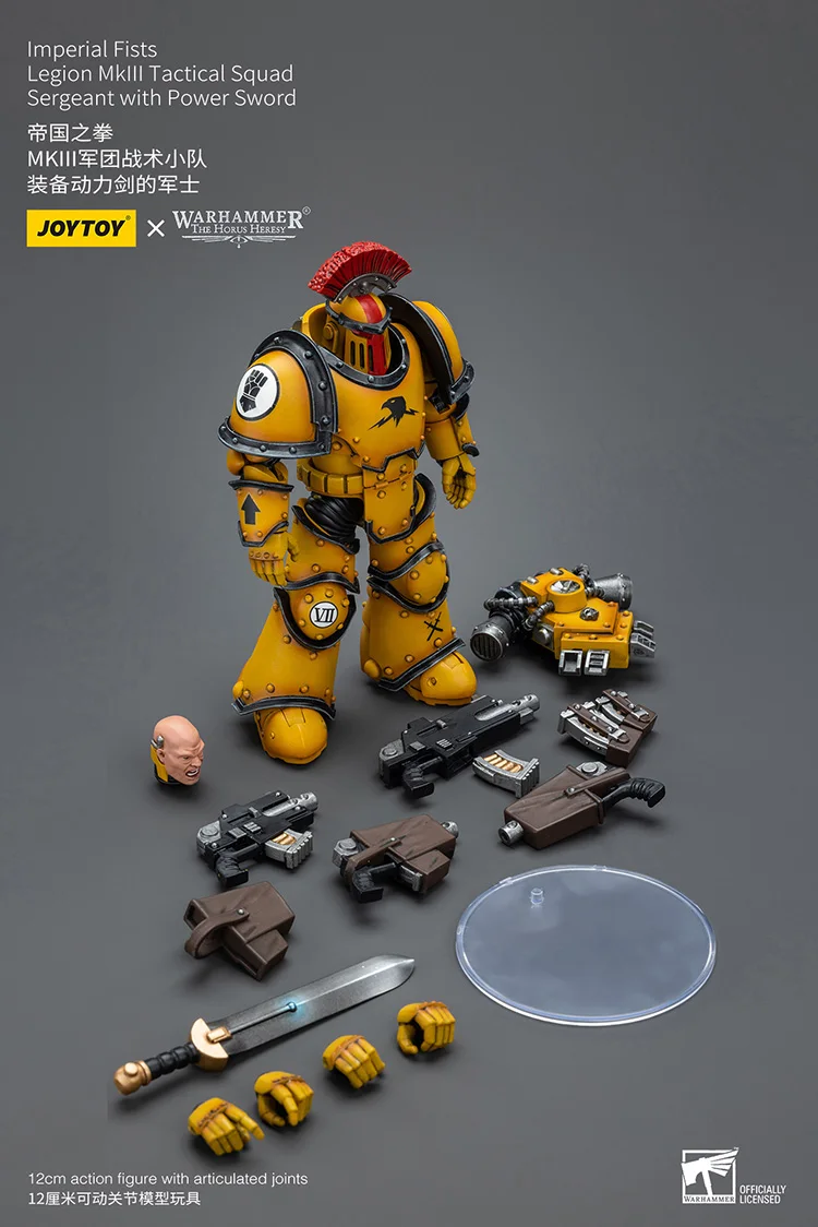 

JOYTOY Warhammer "The Horus Heresy" Imperial Fists Legion MkIII Tactical Squad Sergeant With Power Sword Action Figures Doll