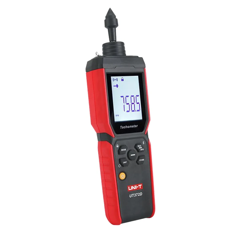 UNI-T UT372D 2 in 1 Digital RPM Tachometer Contact & Non Contact Gauge Frequency Count Length Speed Meter Bluetooth