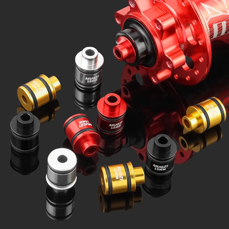 MTB Hub Thru-Axle to QR Adapter End Caps, 12mm/15mm to 9mm Quick Release Convert Kit for Disc Brake Hub