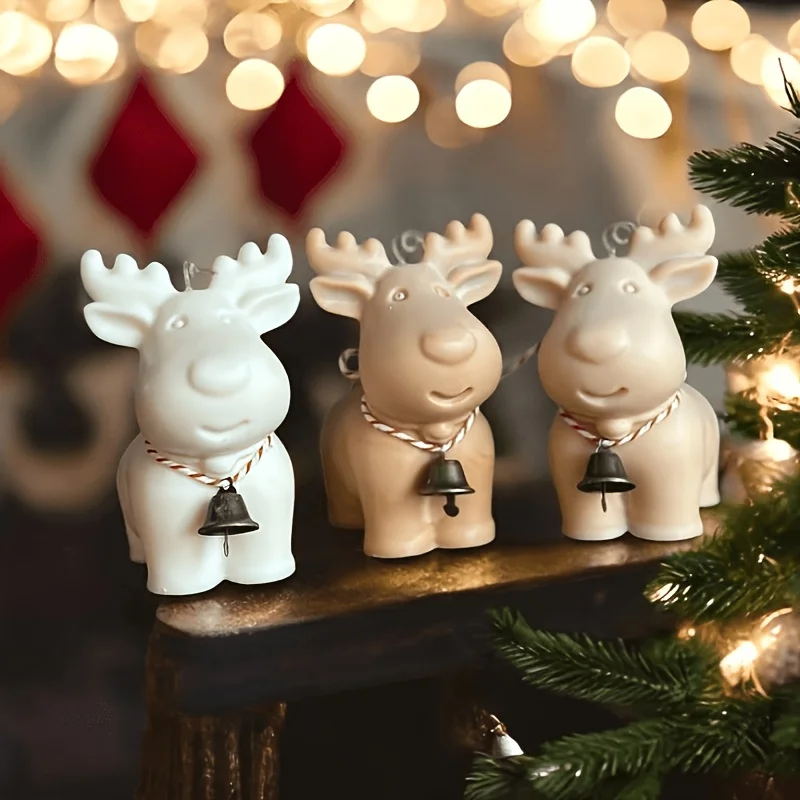 Harz- und Silikonformen, 3D-Weihnachts-Rentierformen, Niedliche Rentierformen, 3D-Weihnachtskerzenformen, Weihnachtsseifenformen – Detail 1