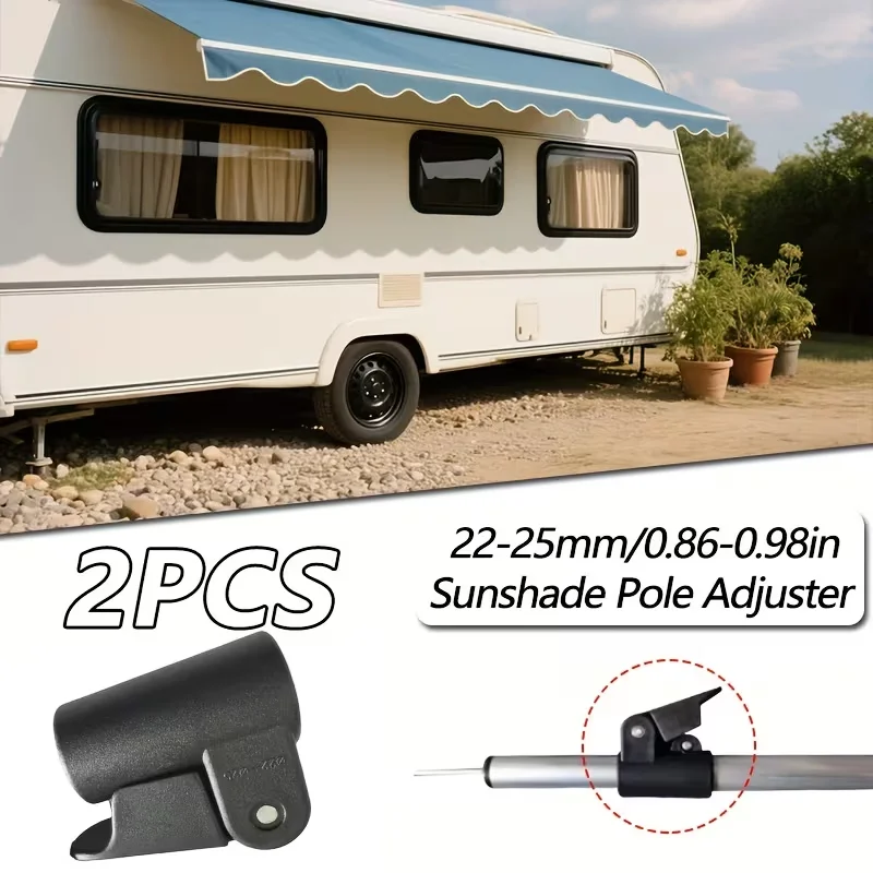 

2pcs RV Awning Pole Adjuster Universal Awning Pole Clamp 22-25mm For Motorhome Caravan Camper Van RV Accessories