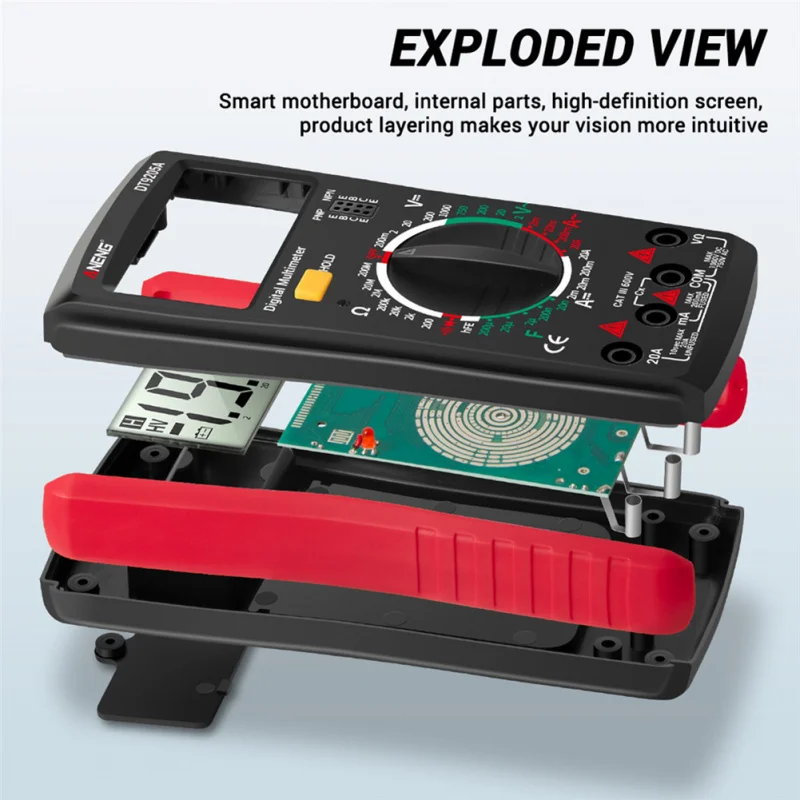 ANENG DT9205A-1 مقياس رقمي متعدد احترافي صحيح RMS التيار المتناوب/تيار مستمر الجهد الترانزستور تستر الكهربائية NCV السيارات المدى أدوات المتعدد