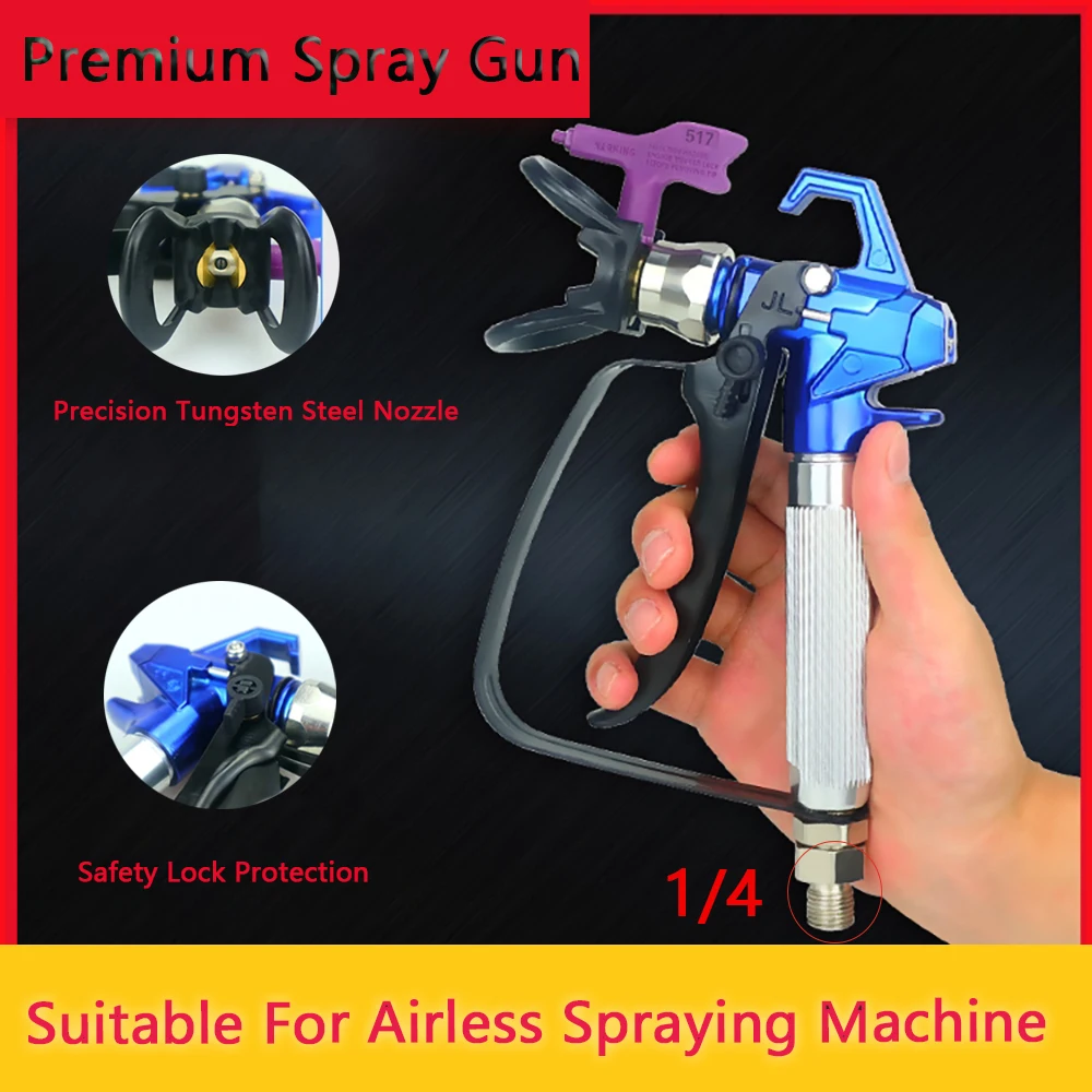 

High Pressure Airless Paint Gun 3600PSI Paint Spray Accessories Gun With Tip Nozzle Guard Pump Sprayer Machine 1/4 Inch Thread