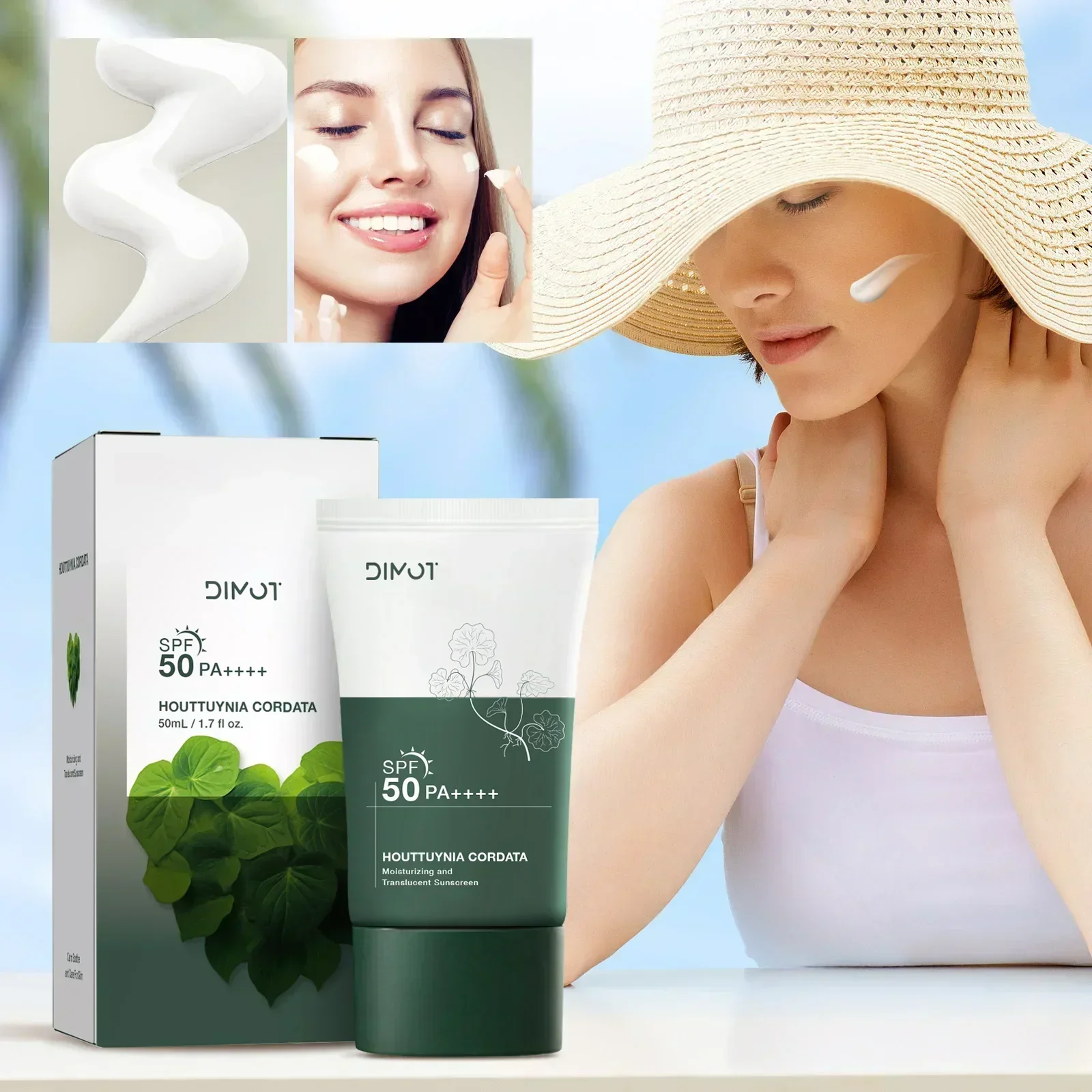 Daily Moisturizing Sunscreen SPF50+ for Face & Body - Hydrating Protection Against UV Rays, Promotes a Healthy, Radiant Glow.