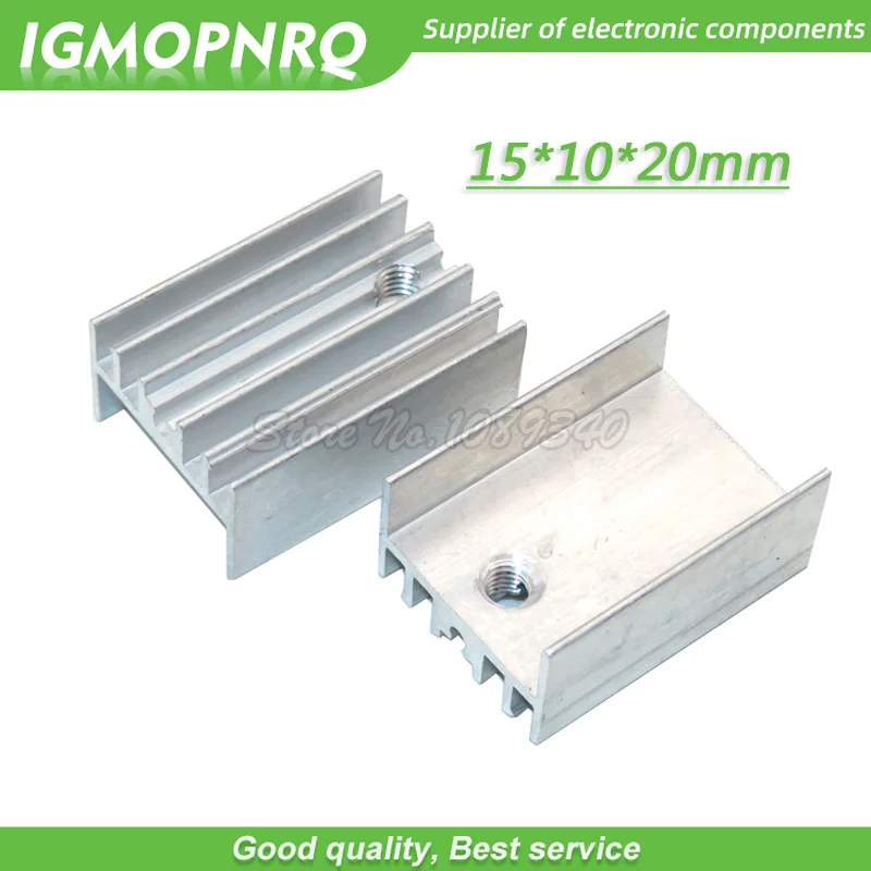 10pcs white Aluminum Heatsink Radiator 15*10*16/20/22/25/30/40/50mm Transistor TO-220 For TO220 Transistors IGMOPNRQ