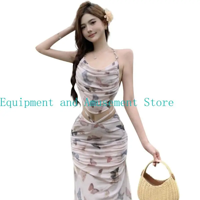 

Y1UC 3 Pcs Bathing Suit for Women Fashion Swimsuit Female Swimming Costume Set Ladies Tie Dye Print Swimwear Beachwear