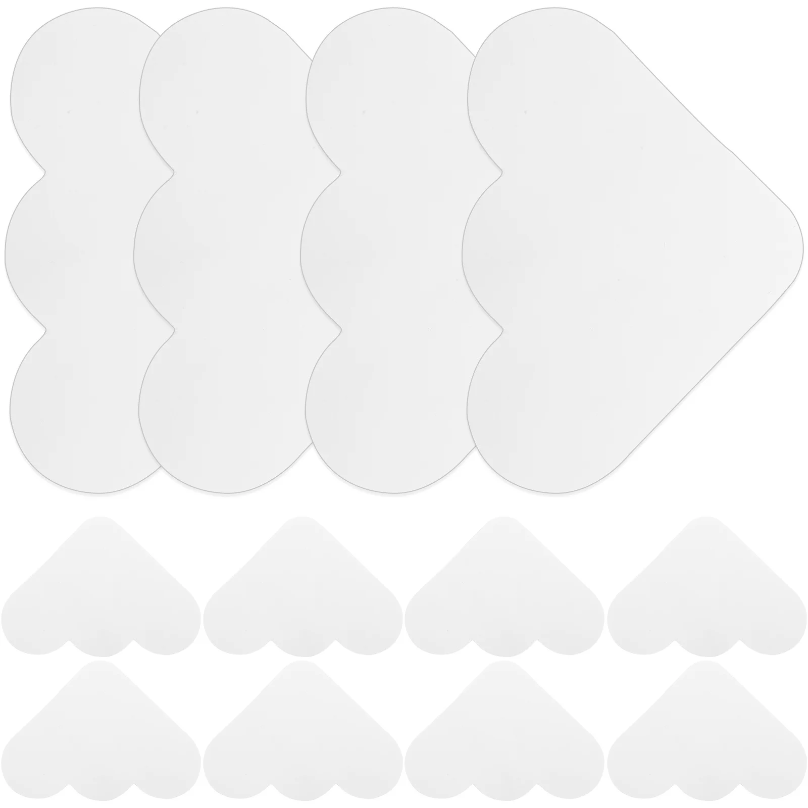 12 قطعة من شريط السجاد غير القابل للانزلاق وقابل للغسل على شكل غائم لمقبض السجاد الخشبي والبلاط الصلب #3