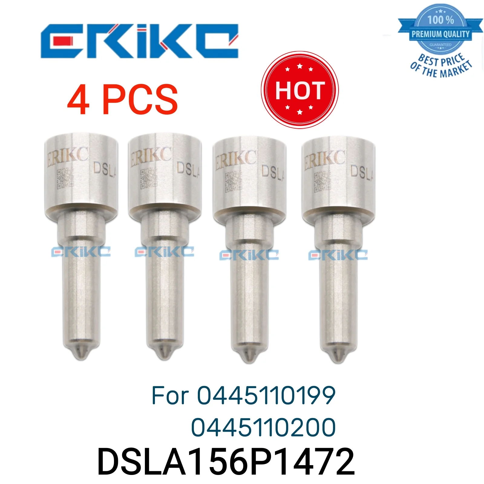 

4 PCS DSLA156P1472 Oil Nozzle DSLA 156 P 1472 Diesel Injector Nozzle DSLA 156P1472 Common Rail Nozzle fit for 0445110199 200