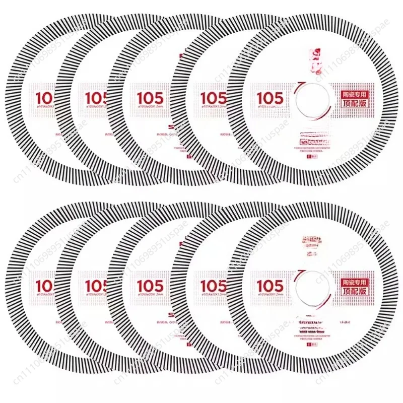 10PCS SHIJING Diameter 105MM Ceramic Saw Blade Inner Hole 20MM Thickness 1.2MM Professional Cutting Blade