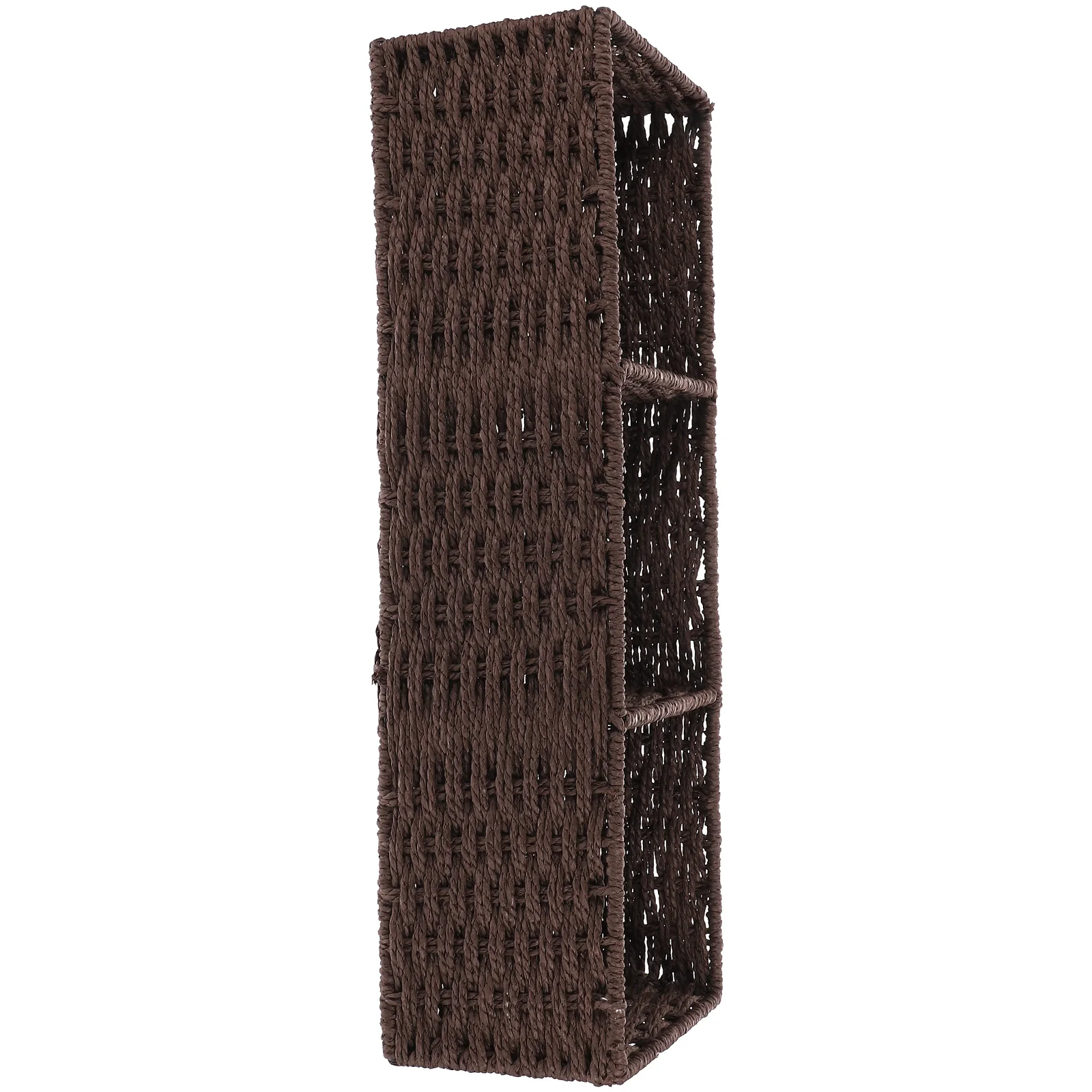 Плетеная корзина для хранения 45x14,5x11,5 см, тканая корзина для игрушек, кофе, износостойкая бумага, утюг, домашний офис, органайзер, настольный контейнер