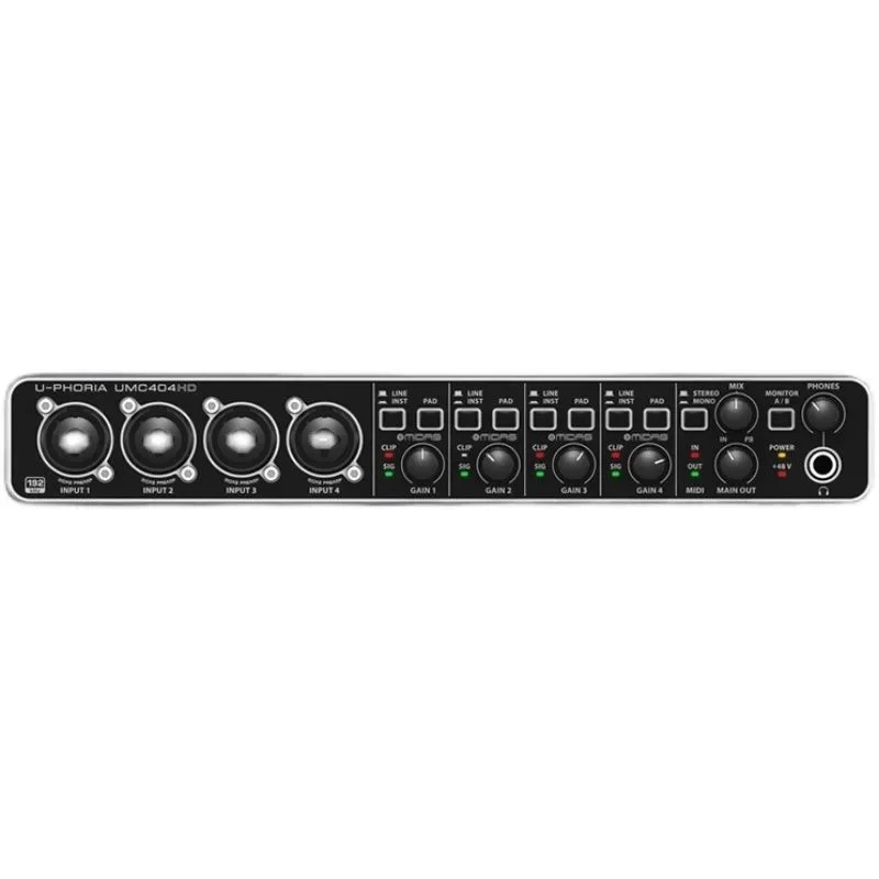 

Аудиоинтерфейс Behringers UMC404HD Звуковая карта Электрогитара Живая запись Внешняя звуковая карта