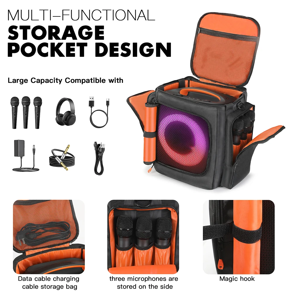 

Storage Bag for JBL Partybox Encore Essential 2 Carrying Storage Box Double-Sided Speaker Storage Bag Dust Protective Cover Case