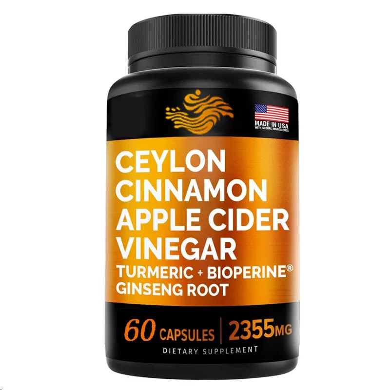 5-in-1 Ceylon Cinnamon Capsules 2355 Mg Containing Cider Vinegar, Turmeric, And Ginseng Cinnamon Pepper ( Capsules)