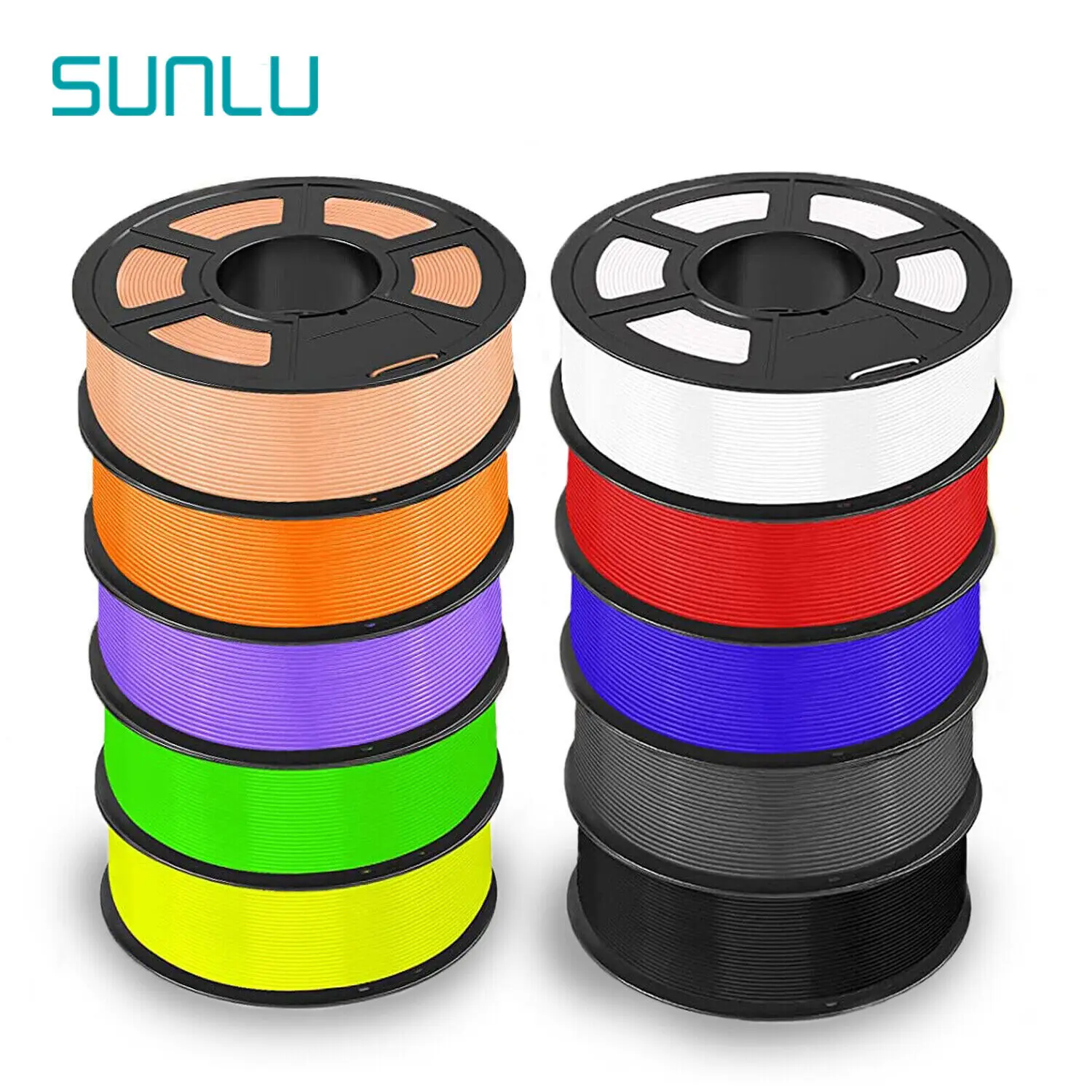 SUNLU 3D Filament PLA/PLA META/PETG/ABS/TPU/PLA MATTE/PLA PLUS 1.75mm 10Roll 1KG/0.5KG 3D Printer Filament for 3D Printer