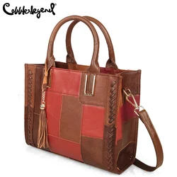 Borsa retrò borsa Vintage Tote grande Patchwork Messenger borsa a tracolla Lady vera pelle Business Party Travel borse a tracolla