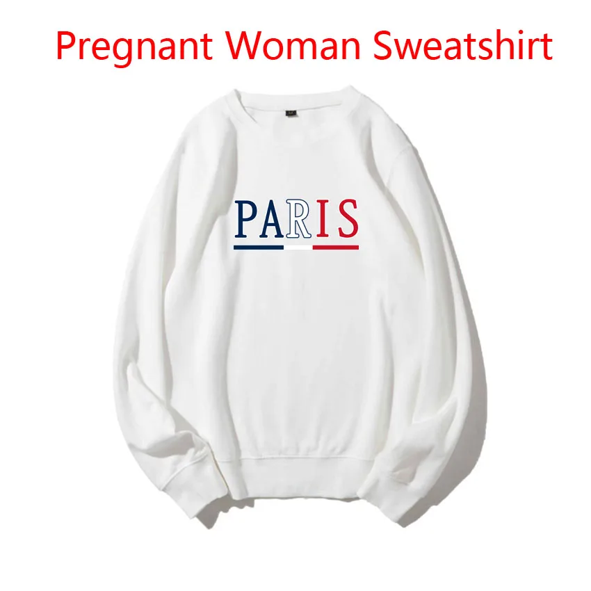 

Paris Pattern Print Pullover Maternity Woman Sweatshirt Backing Fashion Korean Version Pregnant Woman Sweaters Idea Cool