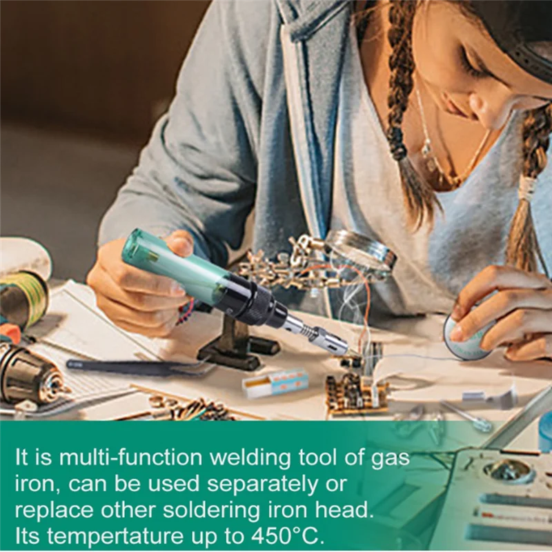 AUAU-1300 ℃   Celsius Butano 4 in 1 Saldatore a gas Cordless Penna per saldatura a gas butano Penna per saldatura Bruciatore Kit di saldatura A