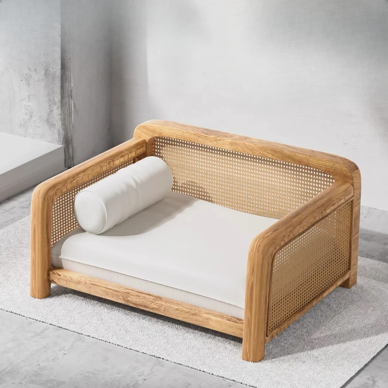 

Solid wood pet bed small dog universal in all seasons removable and washable floor sofa