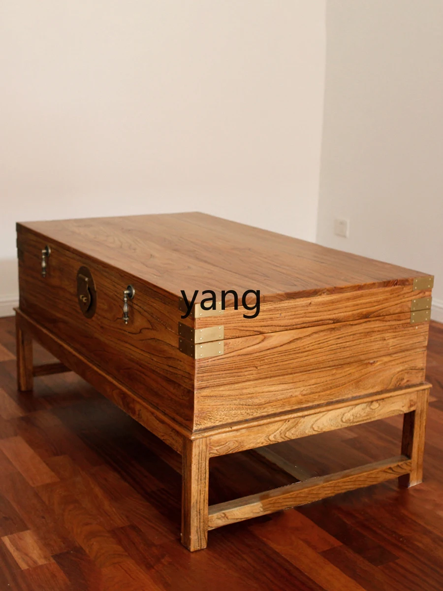 CX Guyu Feelings Elm Furniture Multifunctional Storage Box When Is the New Chinese Style Tea Table