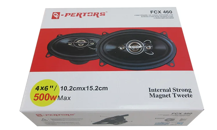 Par de Altavoces Coaxiales de Cuatro Vías para Auto de 4x6 Pulgadas, 500W de Potencia Máxima, 50W RMS, Calidad de Sonido