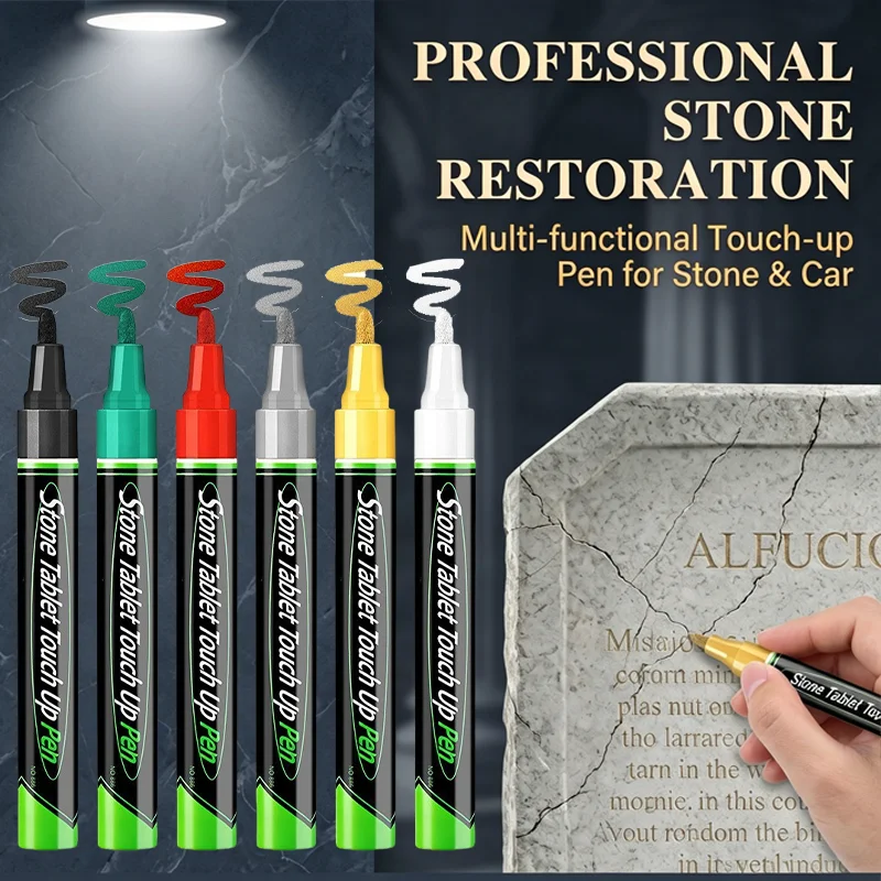 1-10PCS Professional Stone Tablet Touch Up Pen Pet Memorial Headstone Grave Marker Restorer Waterproof Gold Paint Marker