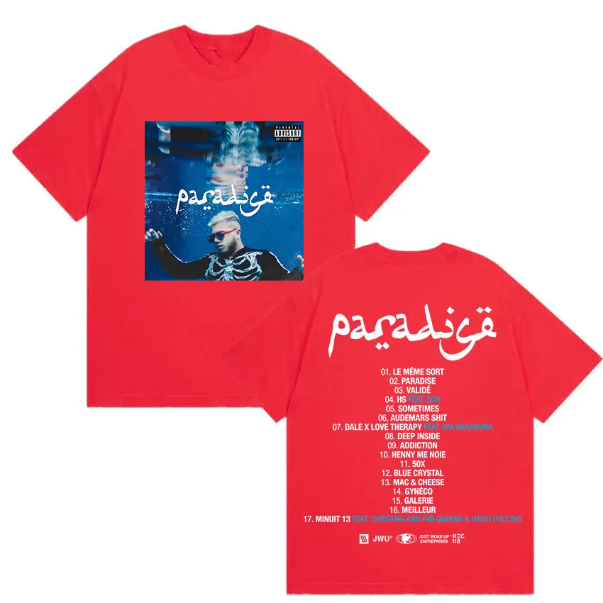 مغني الراب هامزا جولة 2025 غلاف الألبوم تي شيرت رجالي الهيب هوب القوطية قصيرة الأكمام تي شيرت موضة عالية الجودة المحملة #3