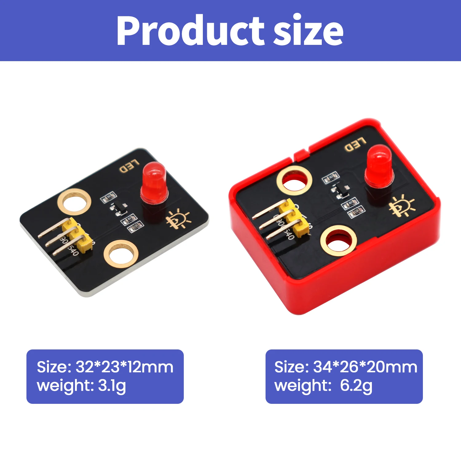 Multiple Color Red/Yellow/Green/Blue/White LED Module DIY Electronic Building Blocks For Arduino /Microbit /Raspberry Pi Project