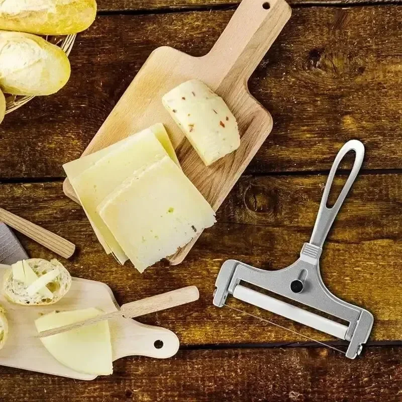 Immagine 6: Affettatrice per formaggio in acciaio inossidabile Spessore regolabile Taglierina per burro Utensili da cucina morbidi e semiduri Gadget per cheddar Grattugia