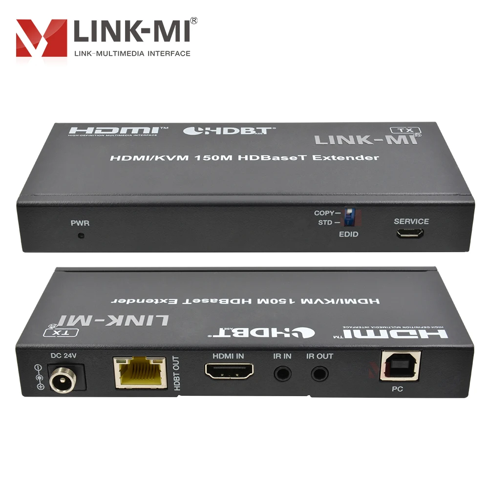 

150M KVM HDBT HDMI удлинитель 4K60 Гц с ИК POC 18 Гбит/с USB HDMI2.0b HDCP 2.2 Поддержка через один кабель CAT6