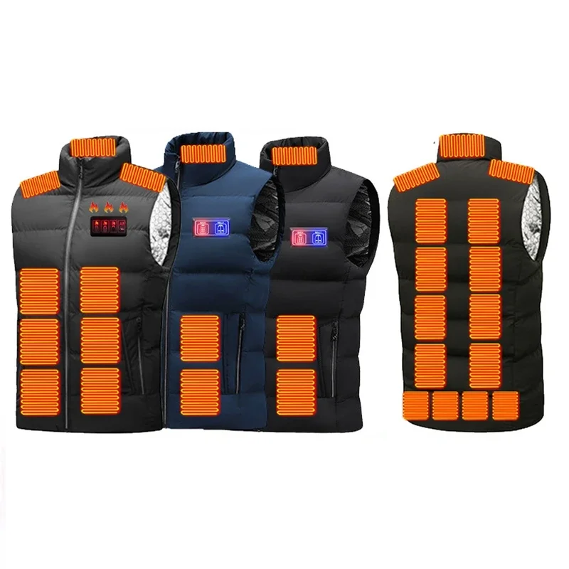 USB Electric Heated Vest for Men & Women 21 Zone Heating Winter Thermal Vest Heated Jacket for Outdoor Hunting Hiking Skiing