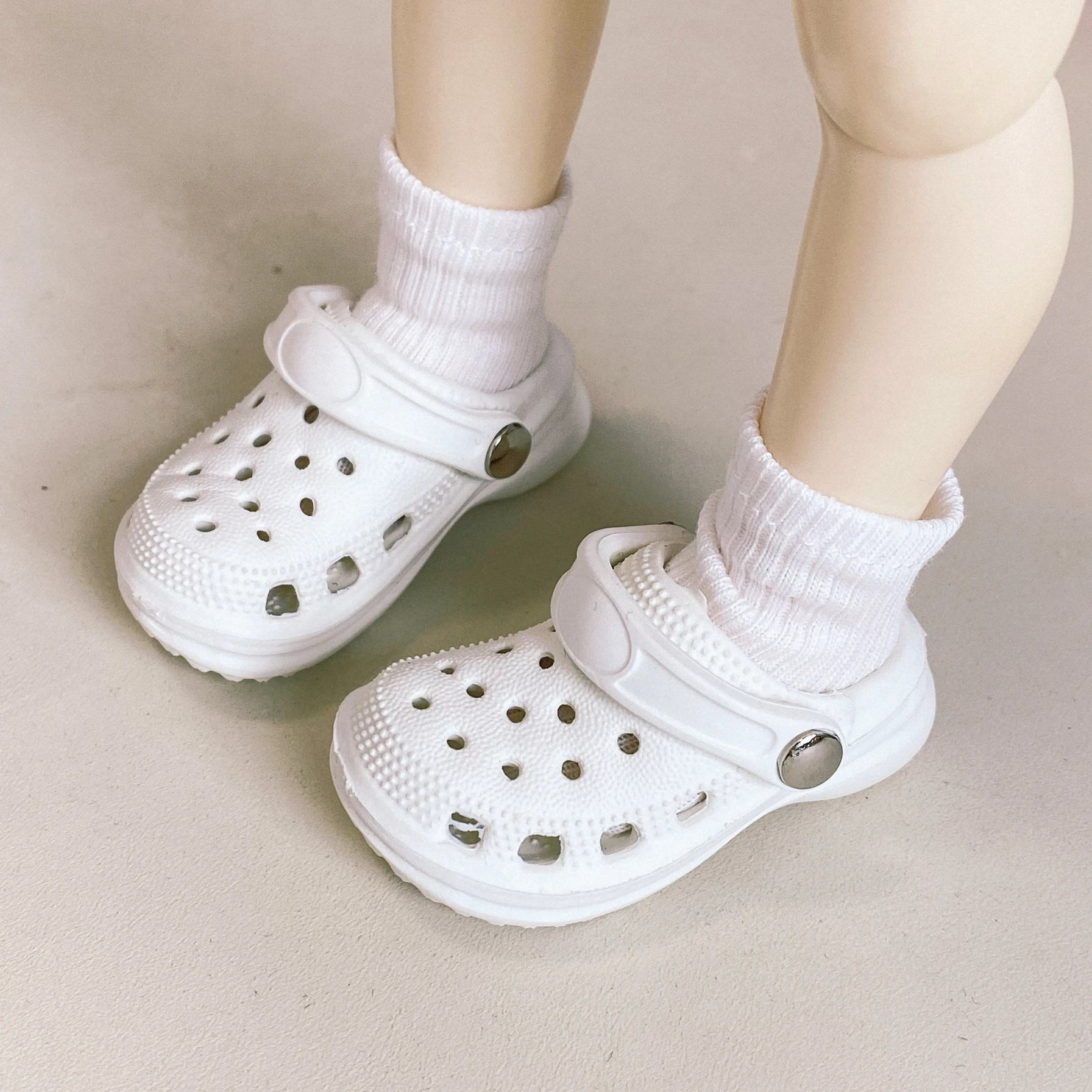 

1/6 Bjd Doll Shoes Handmade 5.7cm * 2.8cm Casual Cute Solid Color Sweet Thick Soled Hole Shoes For Bjd Doll Accessories Toy