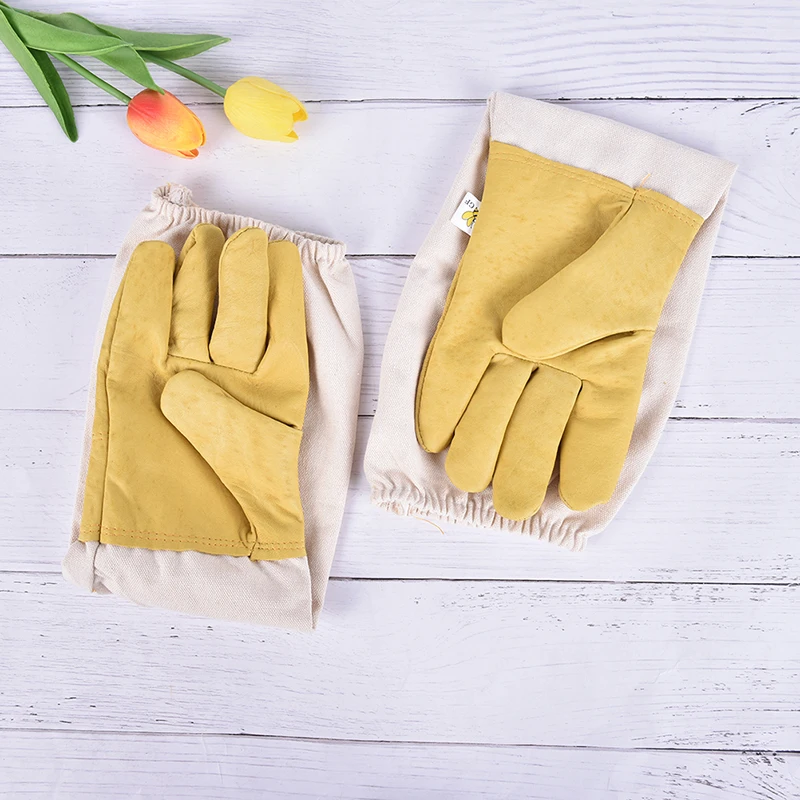1  Pair Beekeeping Protective Gloves Long Sleeves Beekeeper Vented Professional beehive