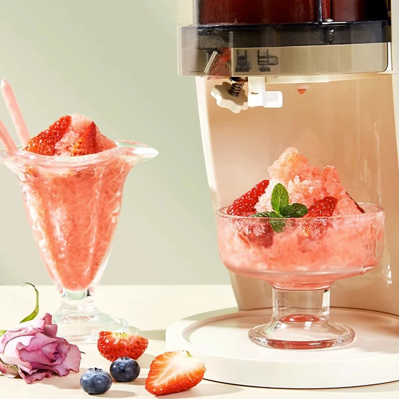 【Hot】WET-5G Shaving Ice Machine Household Small Sorbet Smoothie Machine Net Red Mini Automatic Snowflake Ice Crushing Machine Ar