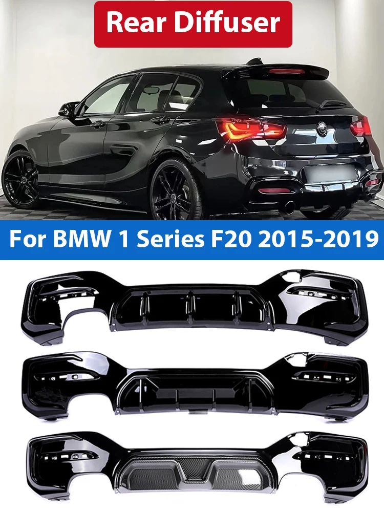 

Rear Bumper Diffuser Spoiler Lip M Tech Sport Competition CS Style Diffusor For BMW 1 Series F20 F21 LCI M135i M140i 2015-2019