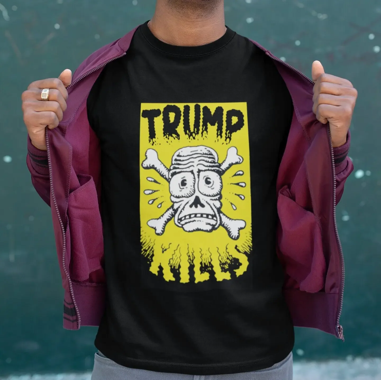 Trump Kills Tee Anti-trump T-shirt. Donald J. Trump is Evil