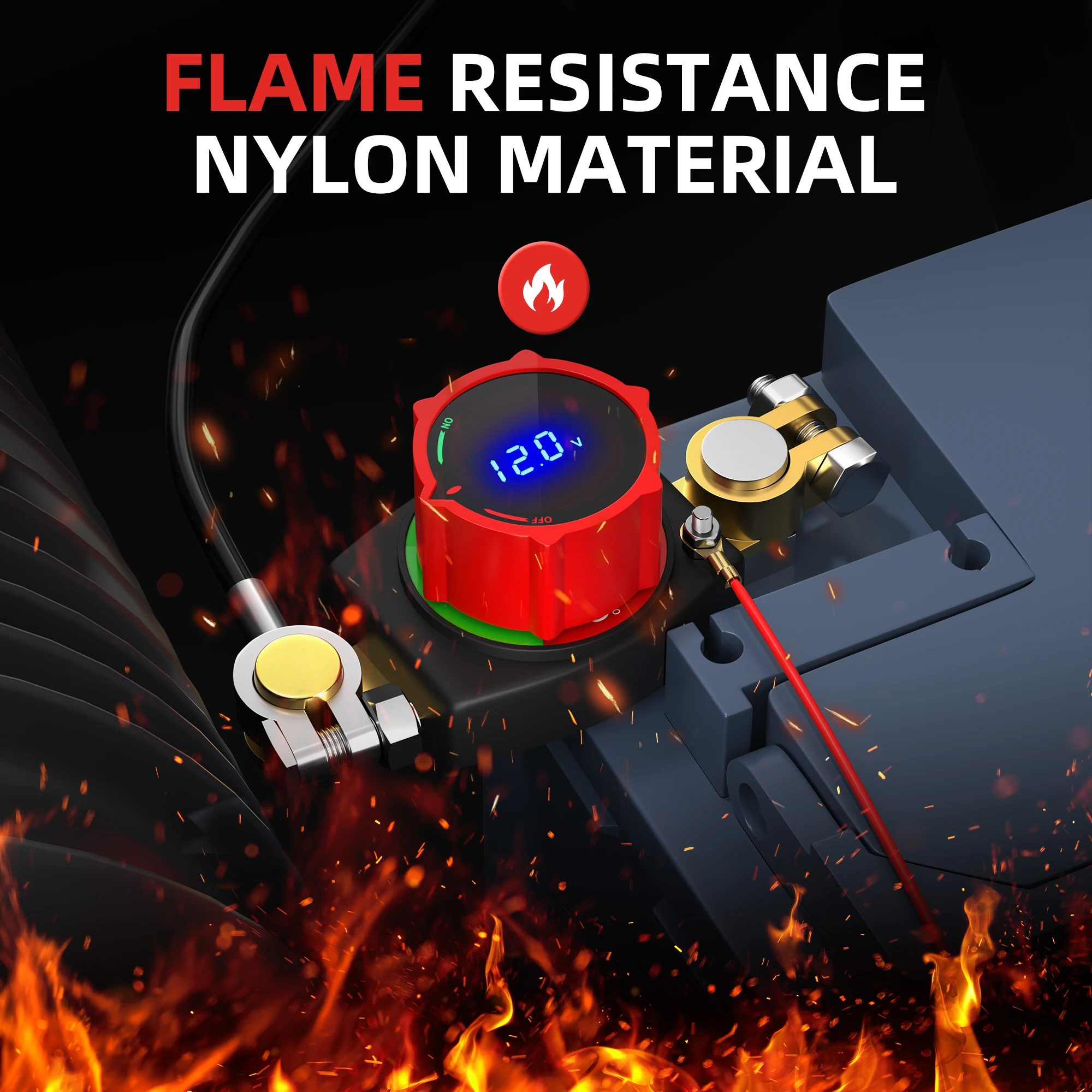 الجانب آخر مفتاح فصل البطارية 12 فولت-48 فولت مع شاشة Led الفولتميتر تيار مستمر 5-60 فولت بطارية قتل التبديل قطع البطارية التبديل #5