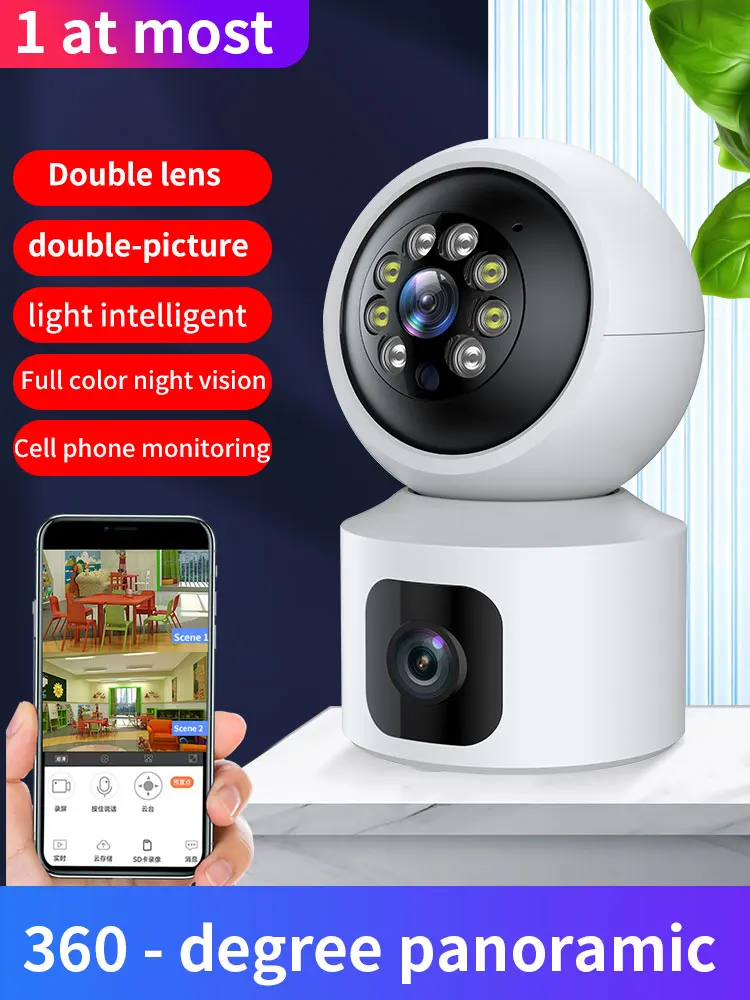 4mp-390eyes-app-dual-lens-wifi-full-color-ip-dome-camera-ai-humanoid-detection-home-security-cctv-monitor