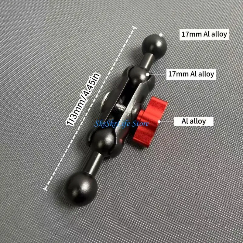 Soporte para cámara E65E, brazo enlace esférico 17mm para sistemas soporte teléfono, barra Metal 17mm a 17mm