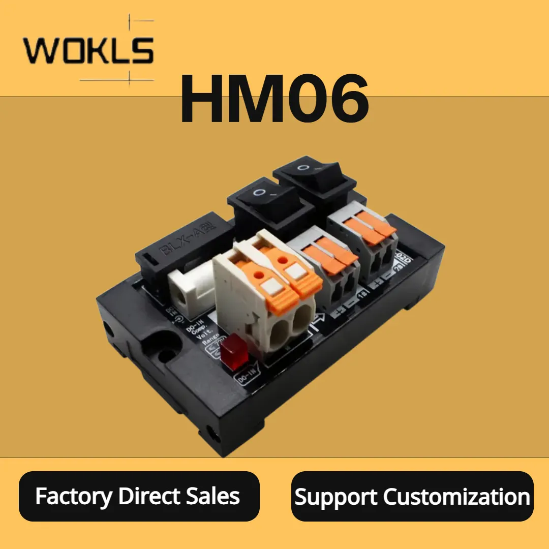 WOKLS Factory High Current Terminal Block Connector with Switch & Indicator Light 02D/03D/4D/6D/8D/12D/16D