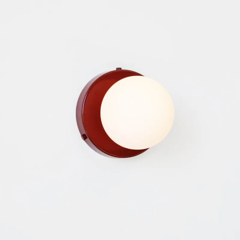 

Middle Aged Cream Glass Bulb Wall Lamp Ins Style Light Luxury Small Lamp Modern Minimalist Living Room Dining Room Corridor Wine